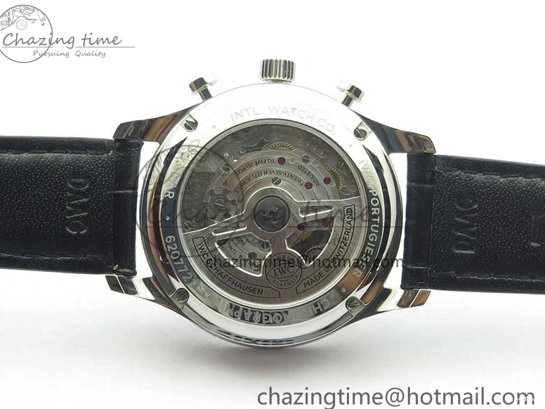 MIROTIME 0421 Elegant Portuguese IW371615 ZF 1:1 Best Edition SS Green Dial on Black Leather Strap A96355 V 7081